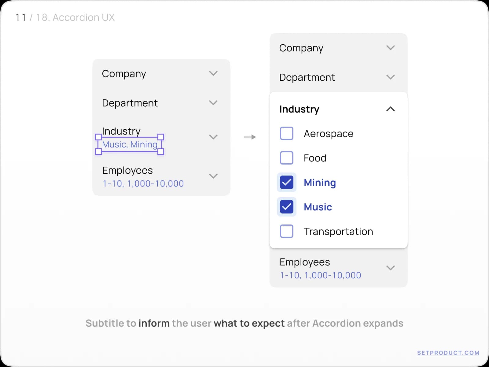 Accordion UI design tips