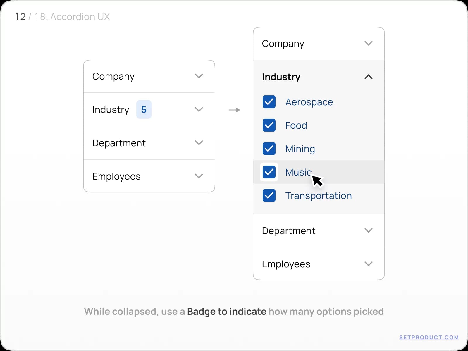 Accordion UI design tips