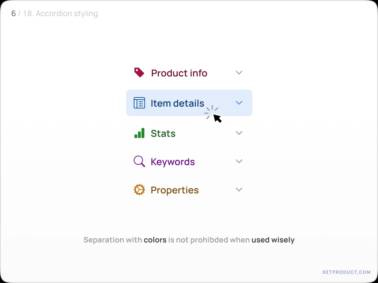Accordion UI design tips