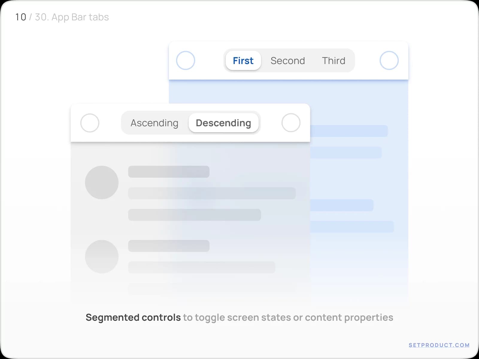 Application Bar UI design tabs