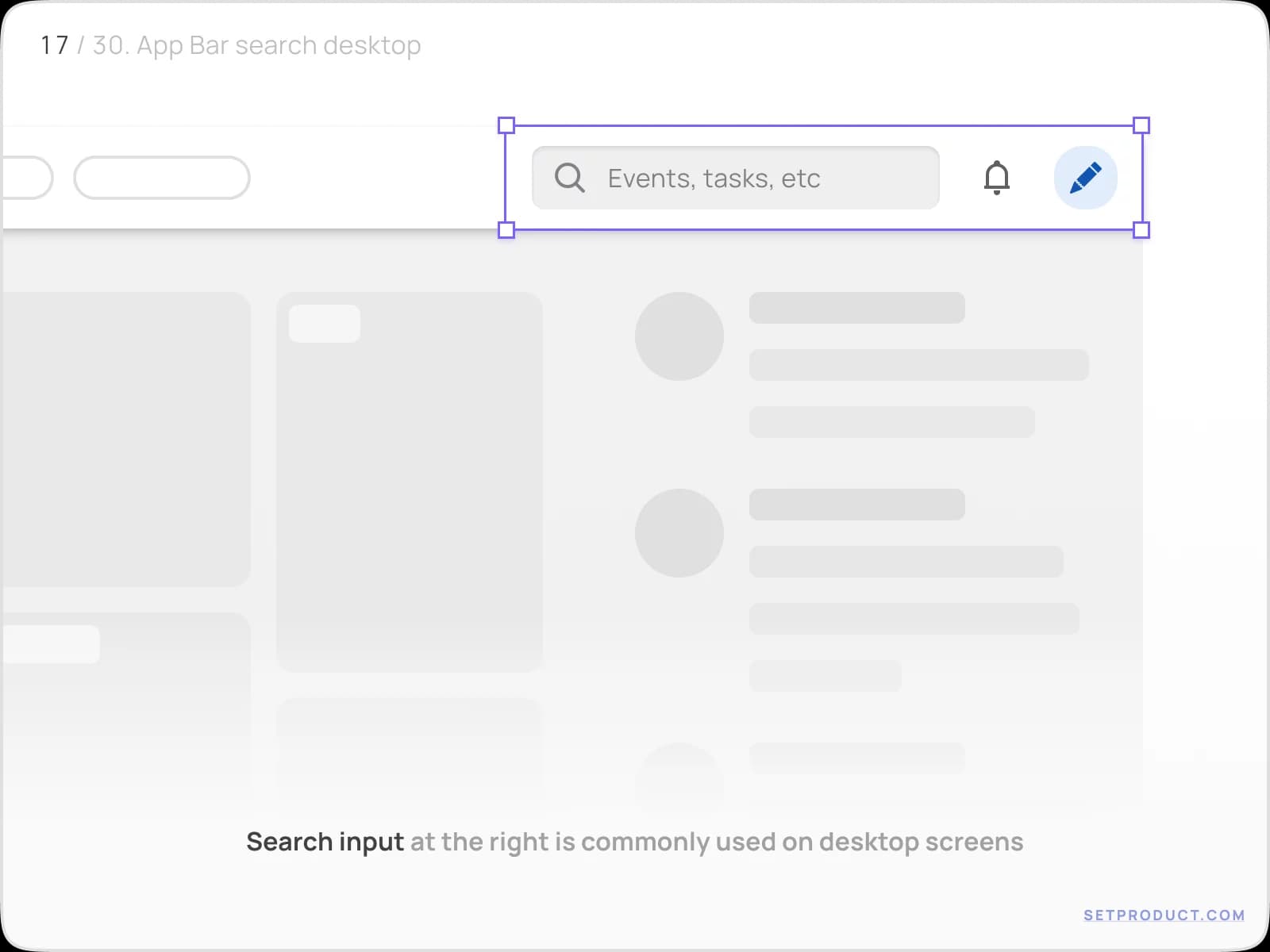 Application Bar UI design input