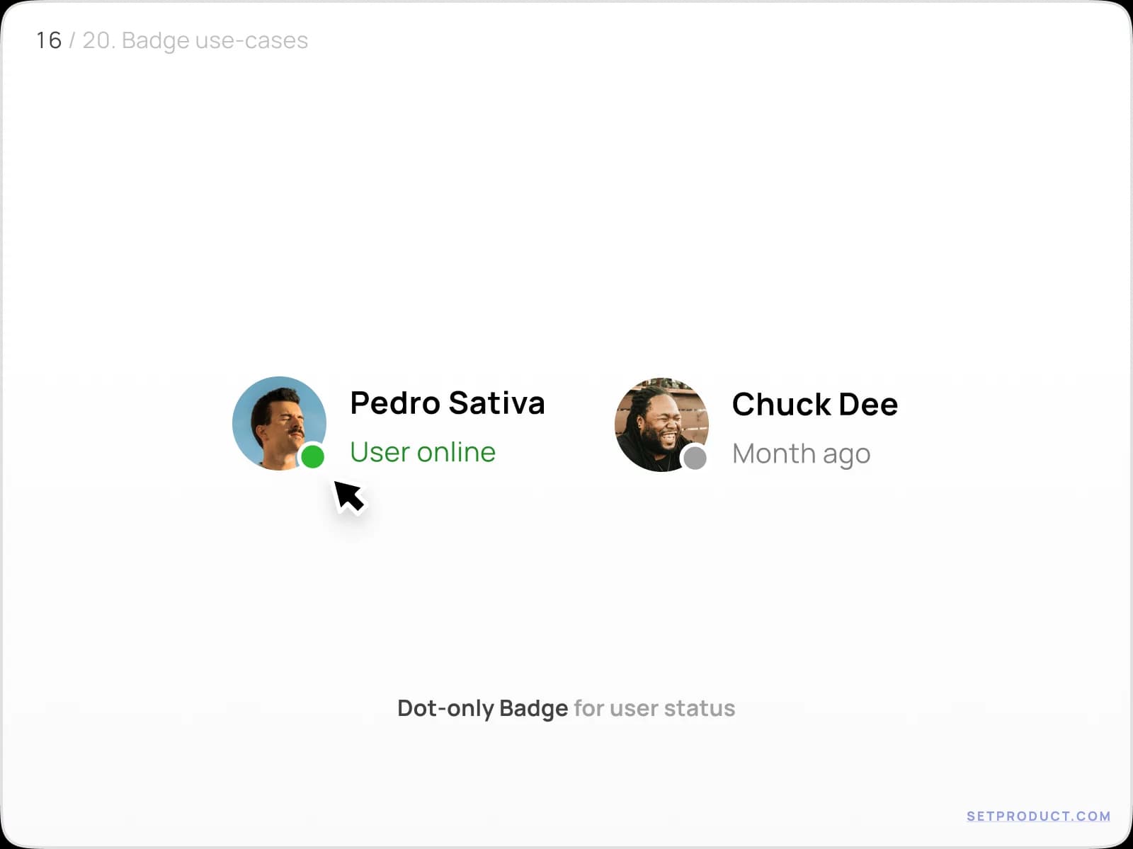 Badge UI design exploration