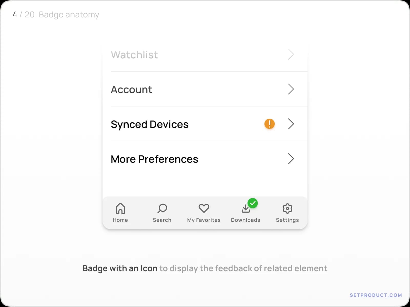 Badge UI design exploration