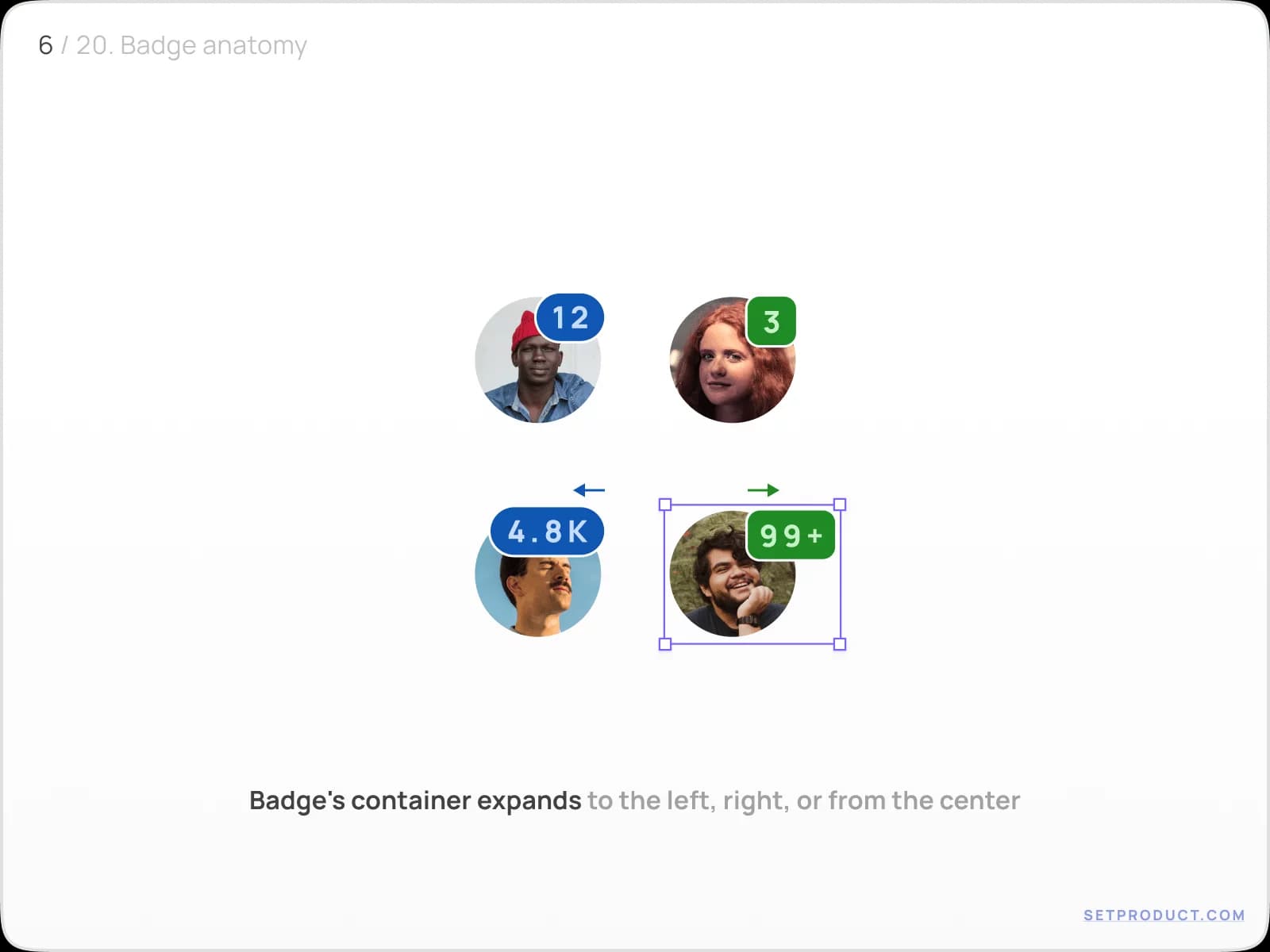 Badge UI design exploration