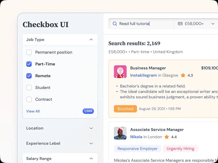 Chips UI design use cases – Filtering Options