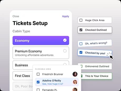 Checkbox UI design & Usability tips – Ample Click Target