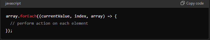 The Foreach Function