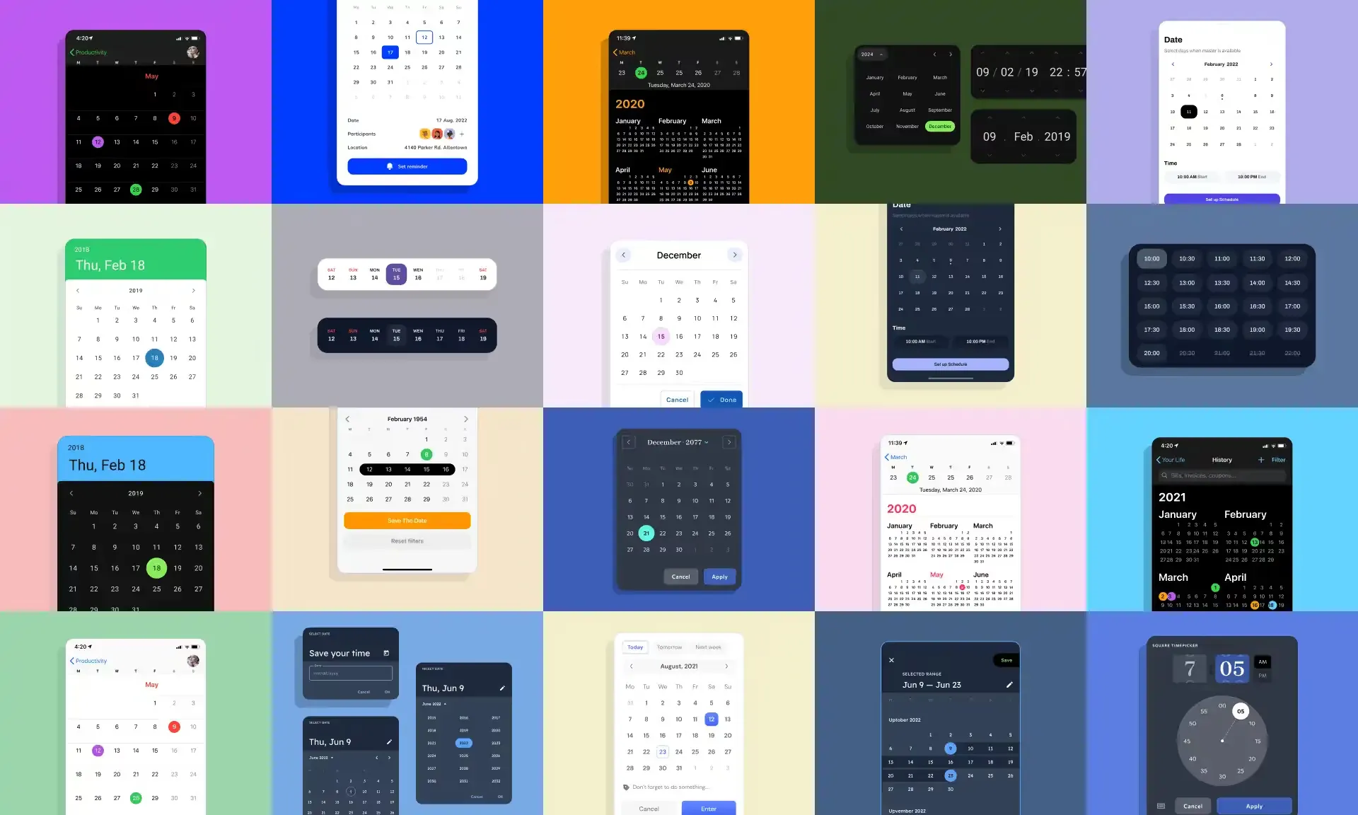 Calendar UI design – Date picker best practices & inspiration