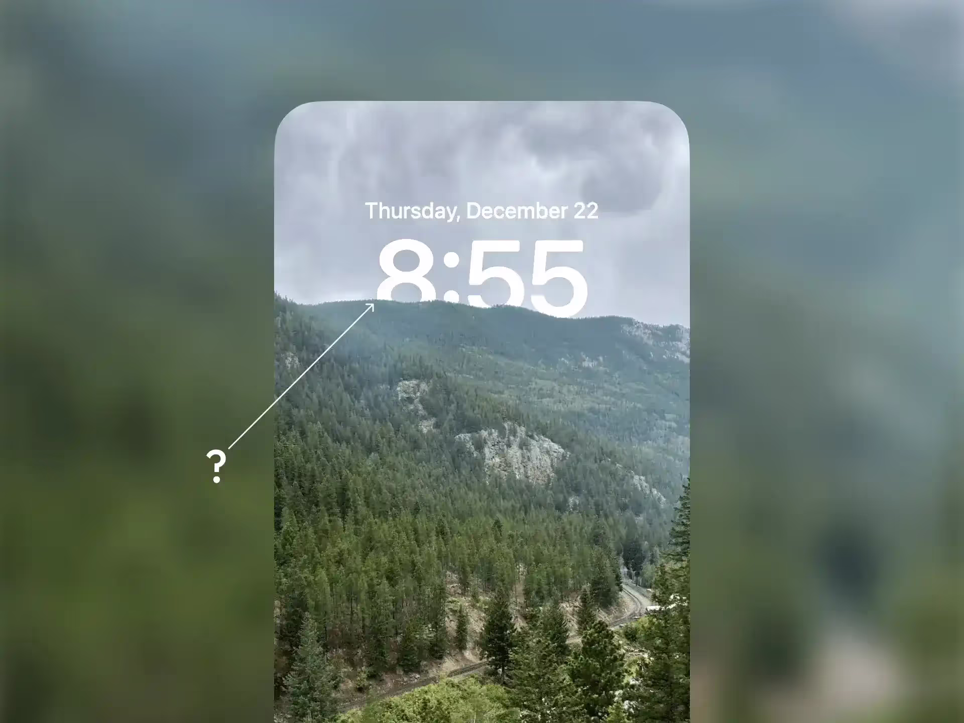 How is my clock hides behind a mountain? iOS 16 lock screen feature