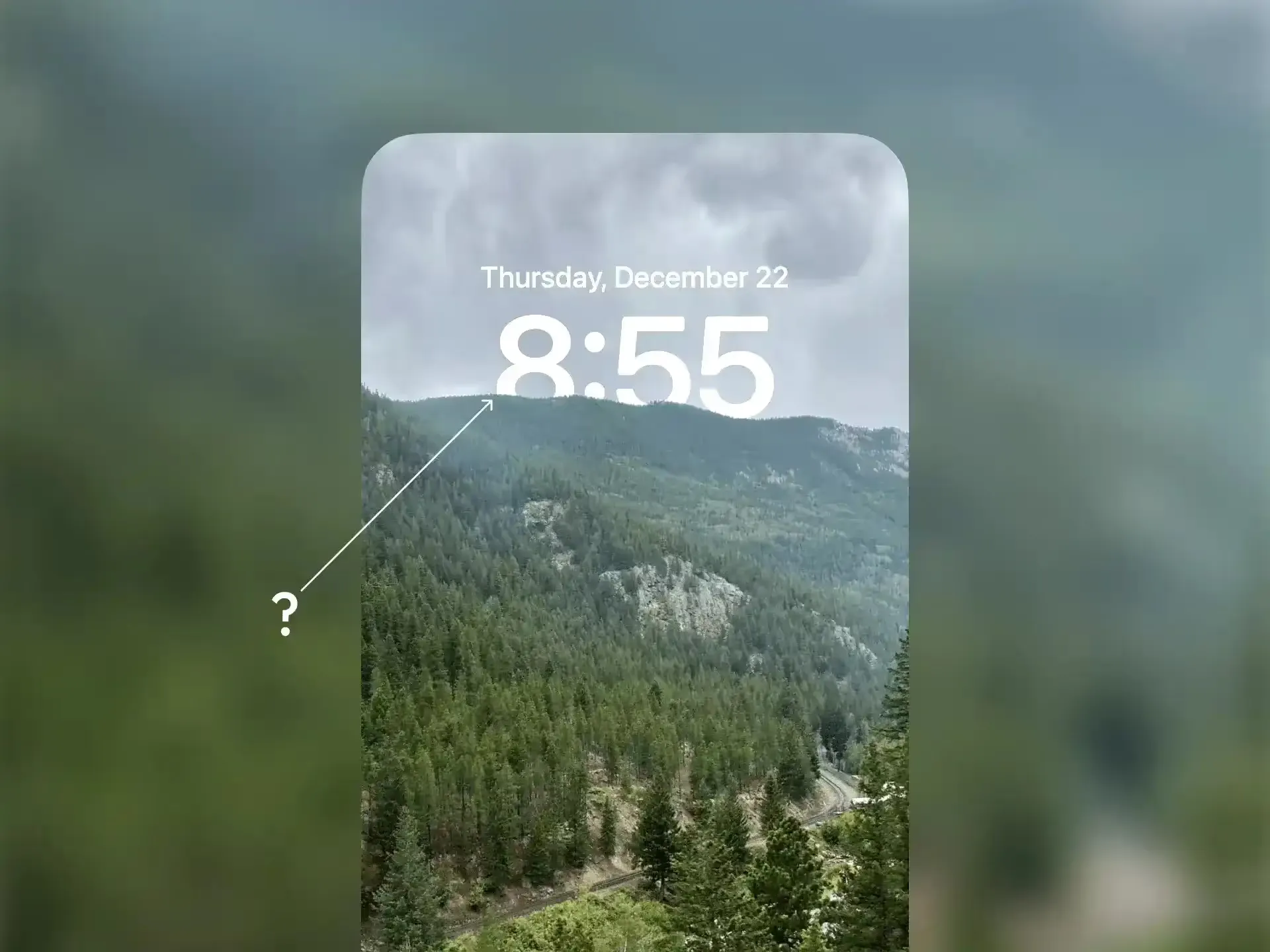 How is my clock hides behind a mountain? iOS 16 lock screen feature