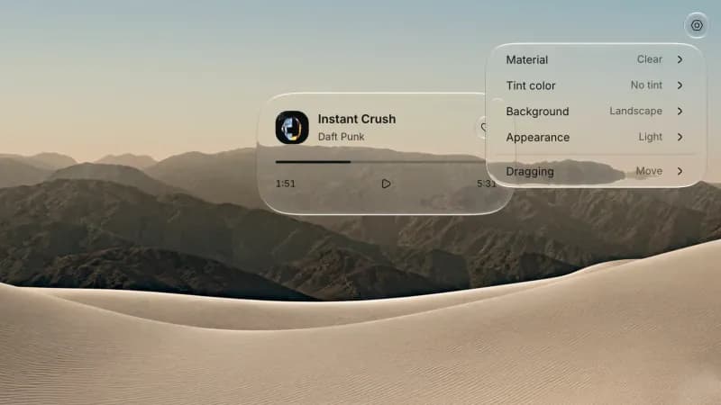 Liquid Glass for React