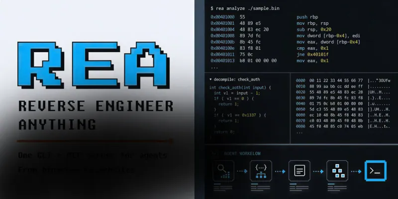 REA — reverse engineering MCP for AI agents