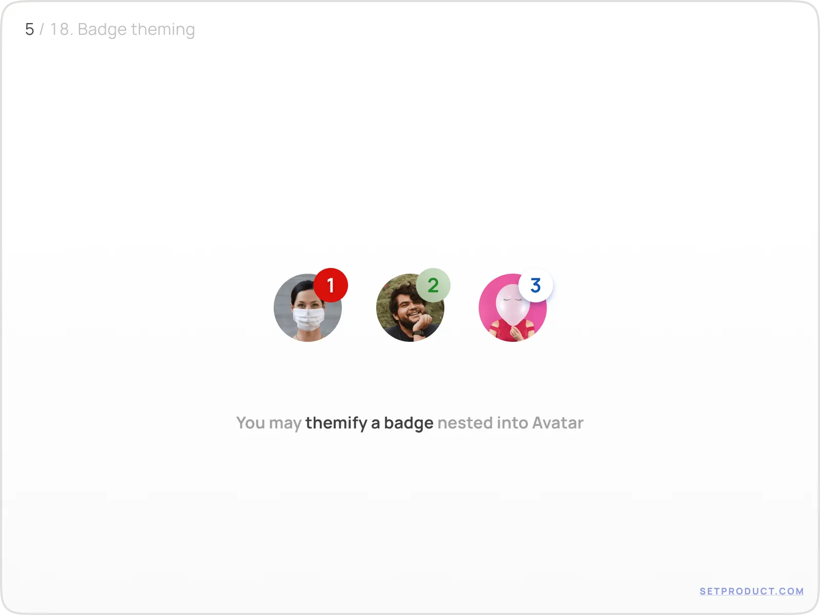 Userpic component with badge counter for unread messages