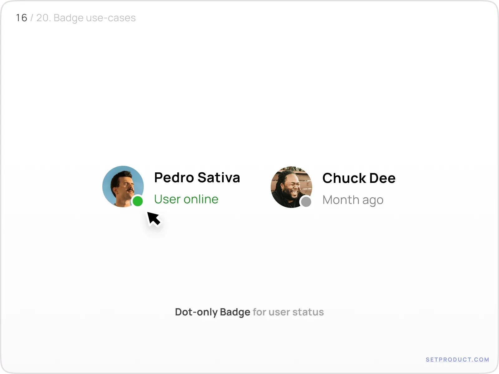 Badge UI design exploration
