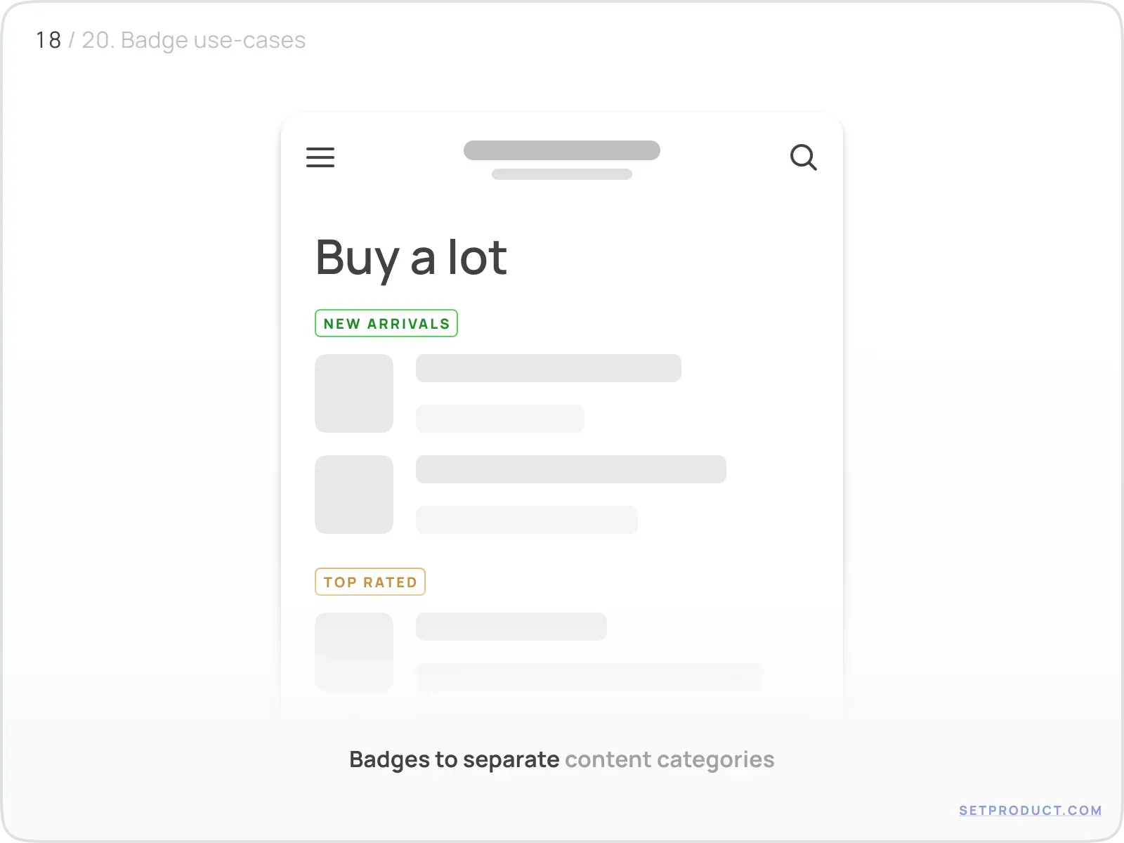 Badge UI design exploration