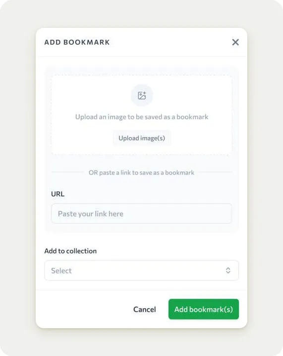 The first iteration of the upload UI design was straightforward