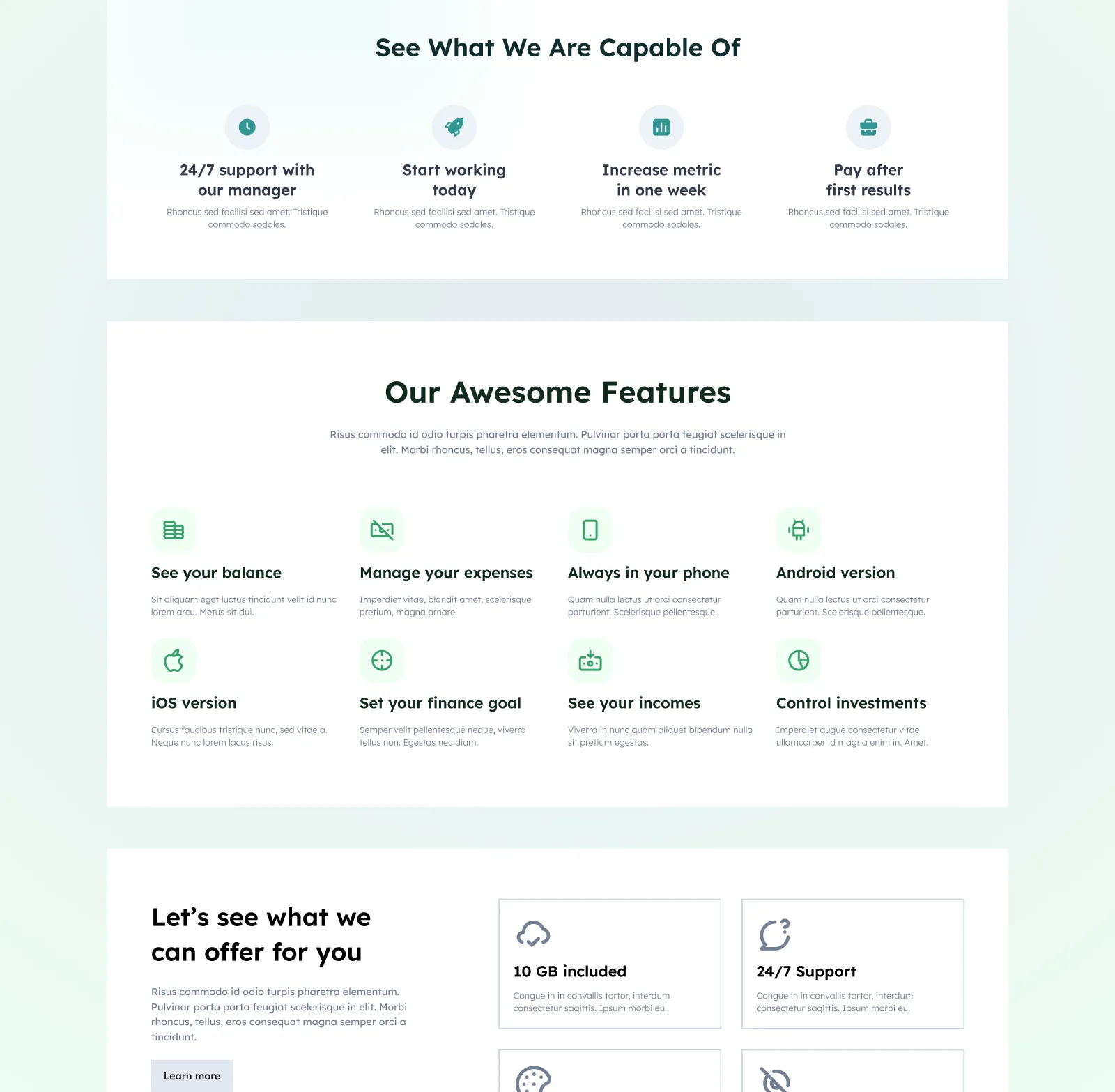 How to design a landing page - Features