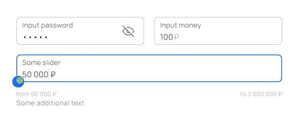 Figma Angular UI kit – Text Input with Slider