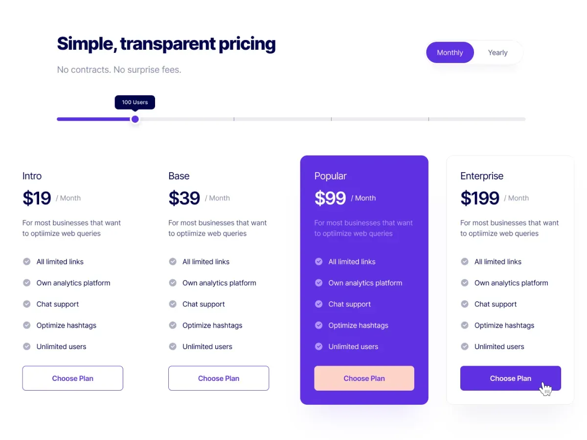 Flowbase pricing section