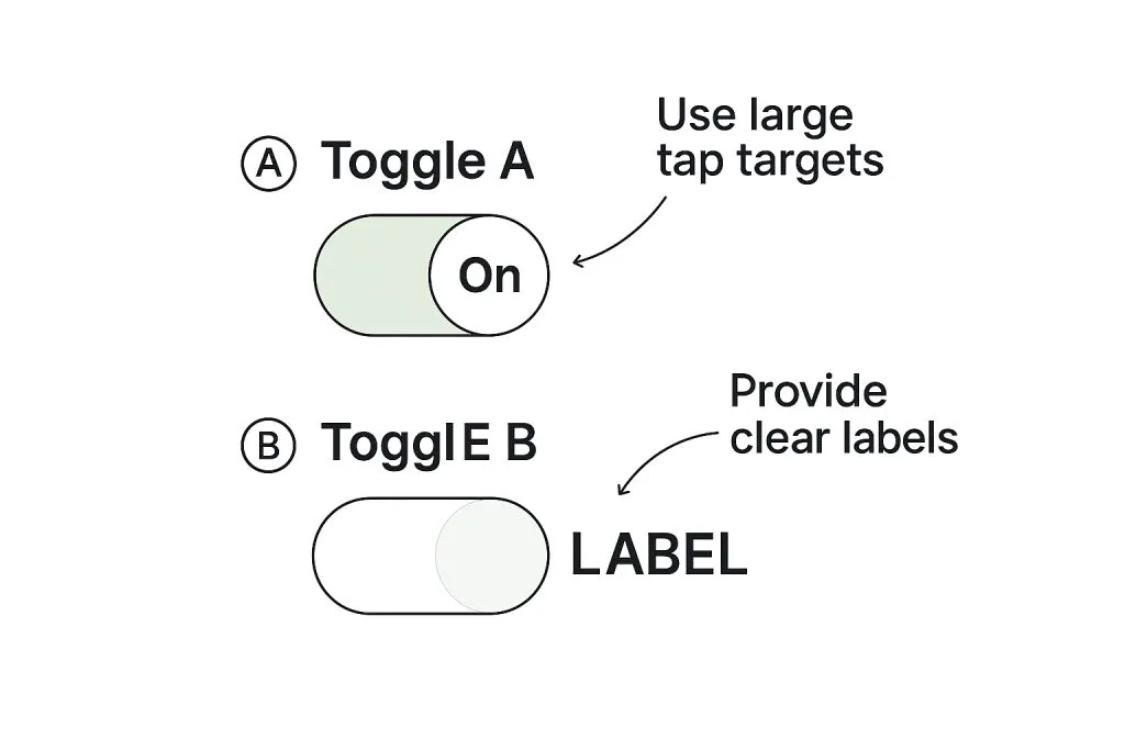 Toggle UI design: Anatomy, UX, and Use cases - A comprehensive Switches ...