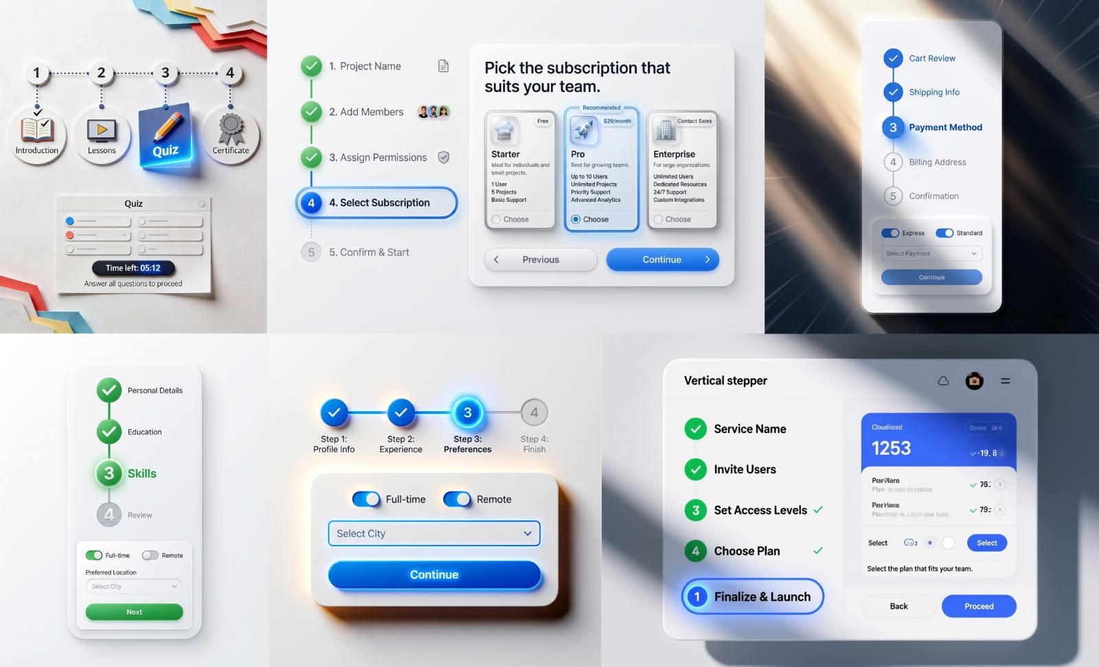 Steps UI design best practices