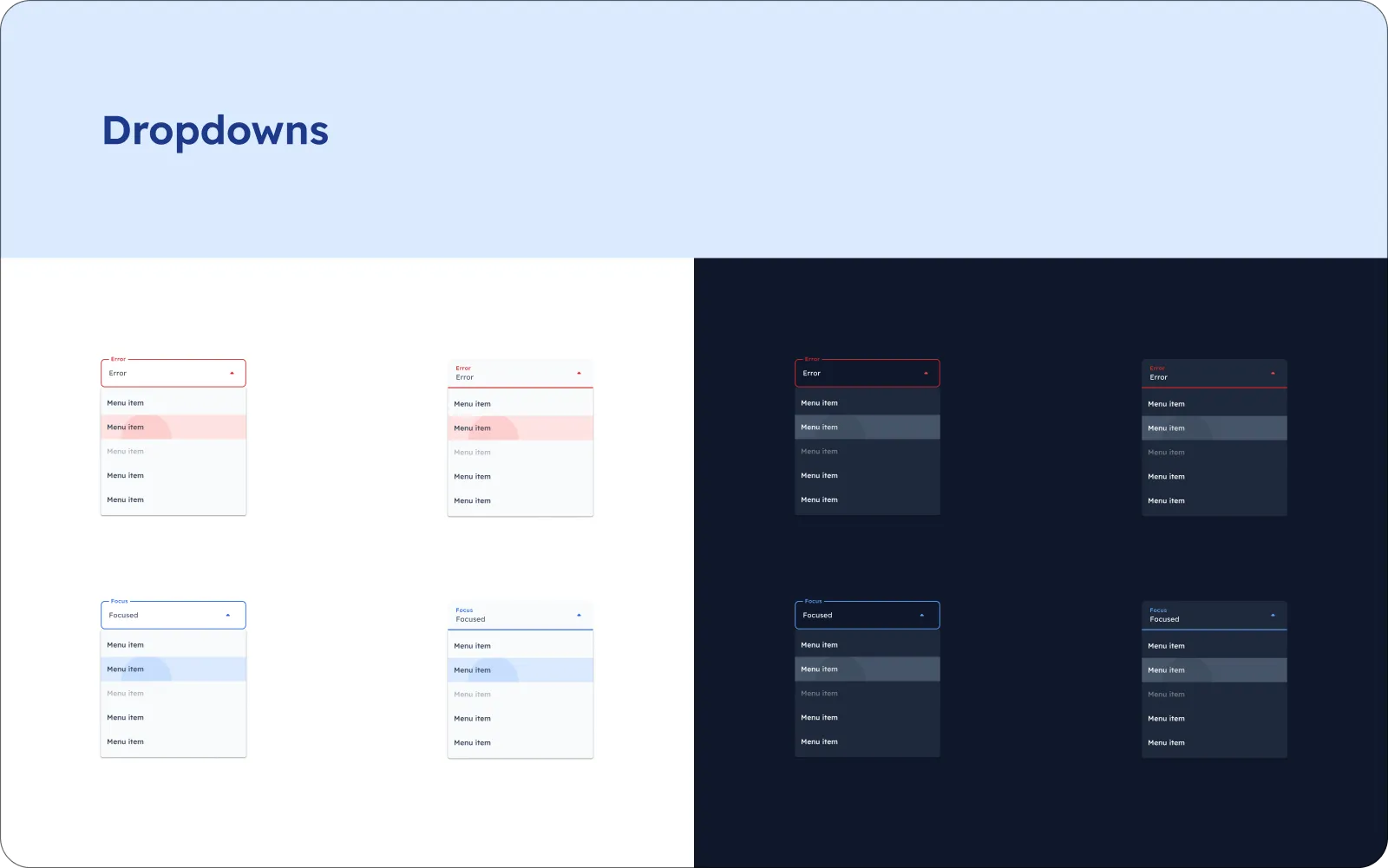 Dropdowns