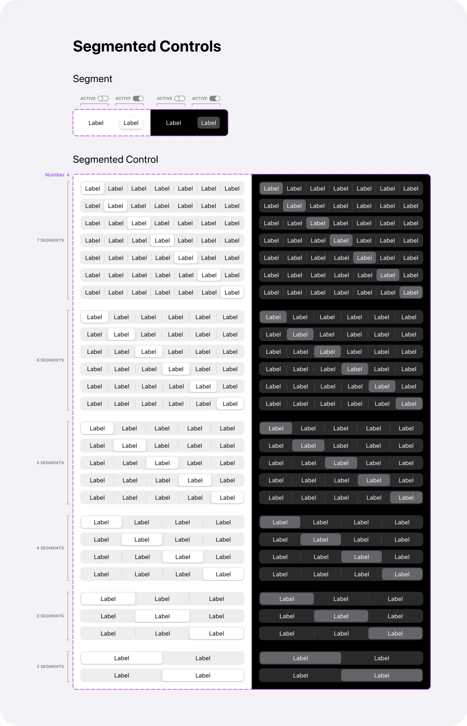 Segmented Controls