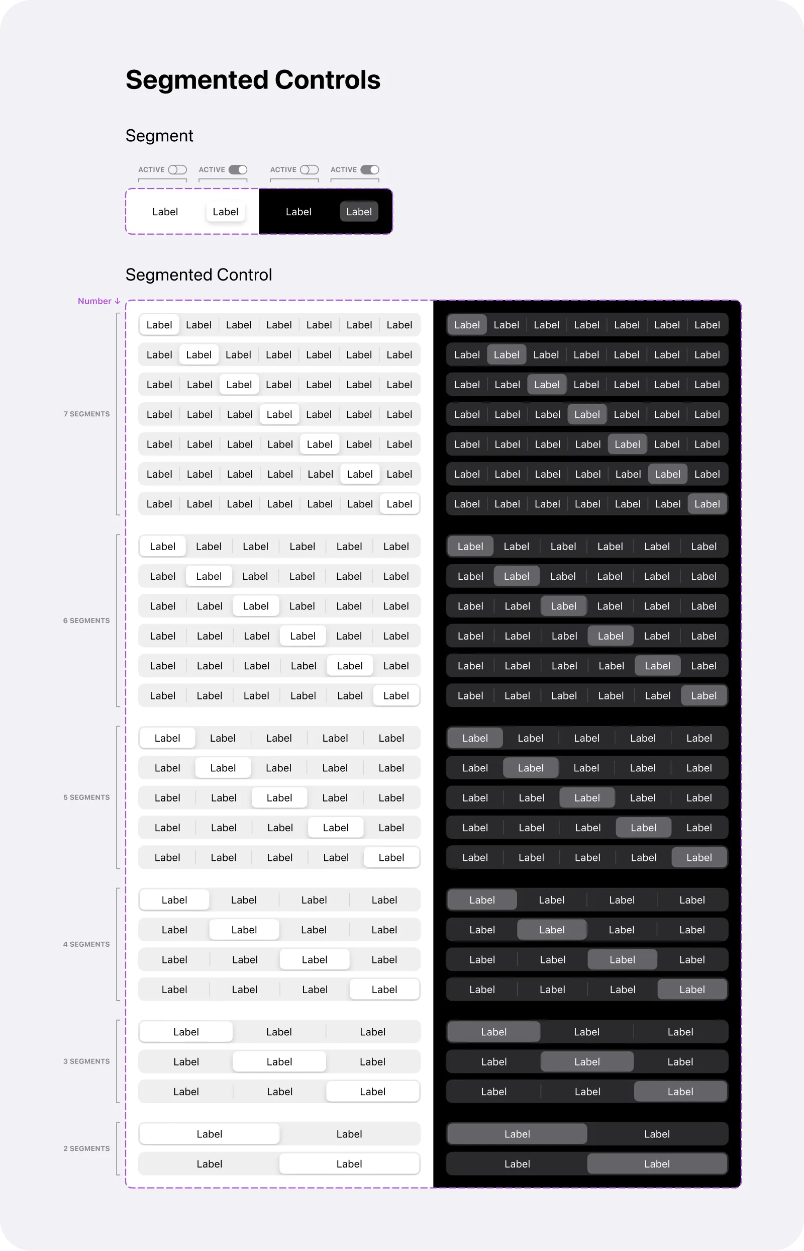 Segmented Controls