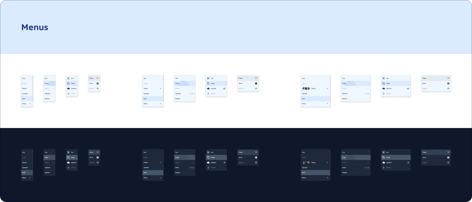 Menus