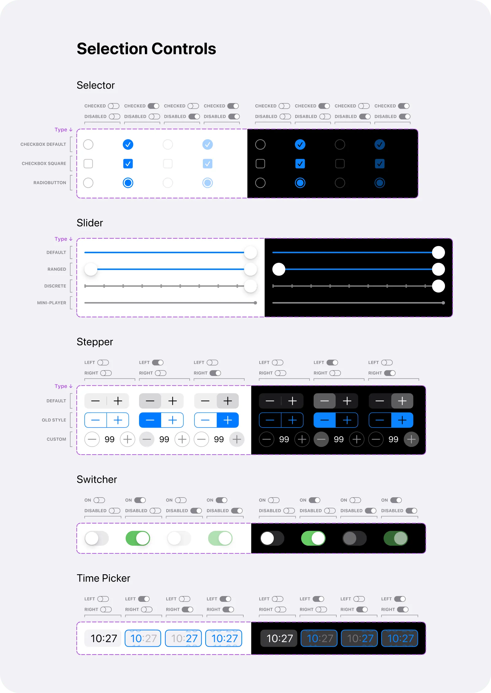 Selection Controls