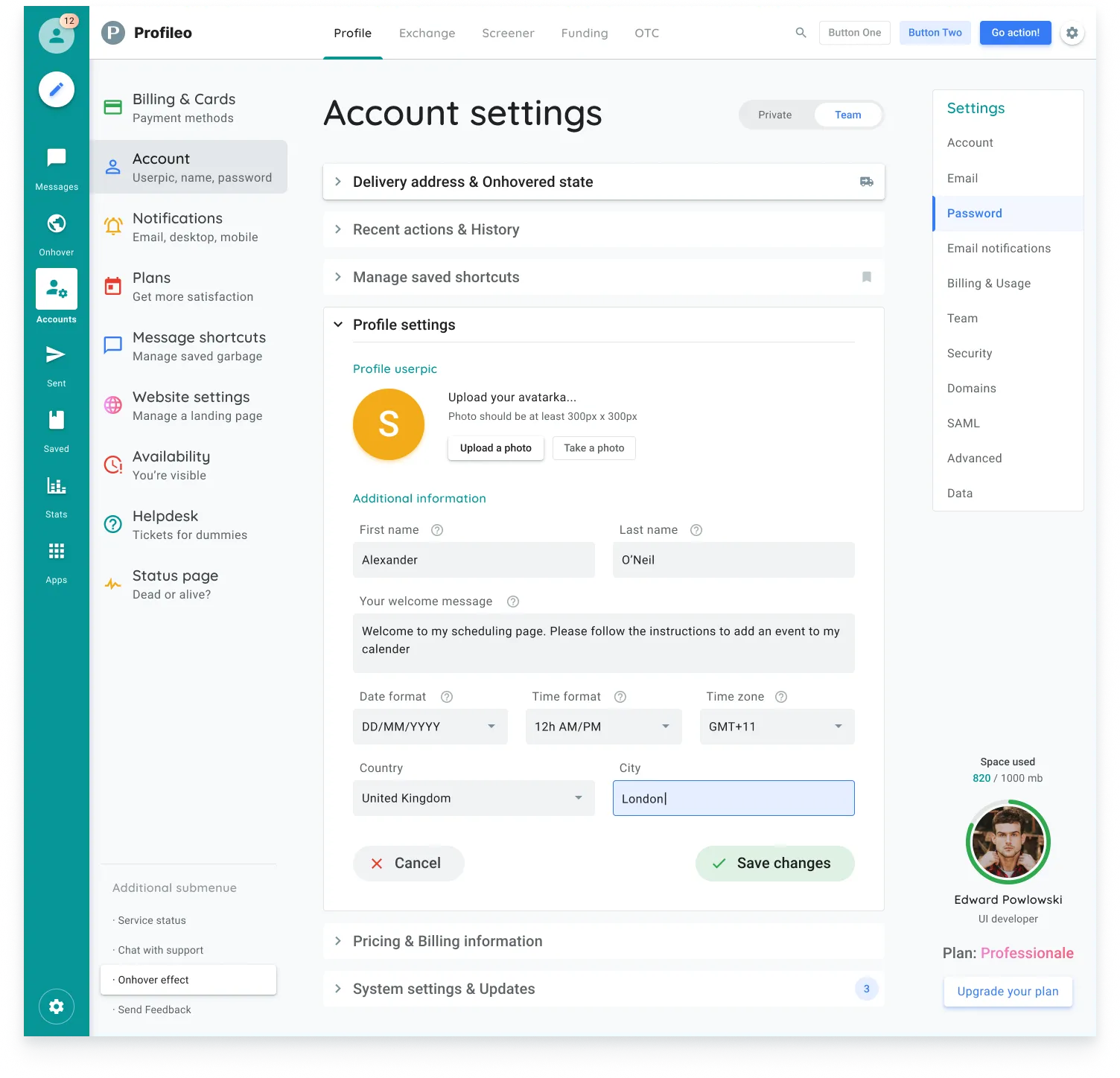 User Account