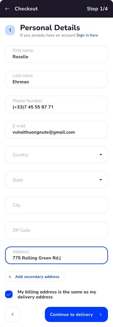 Checkout
