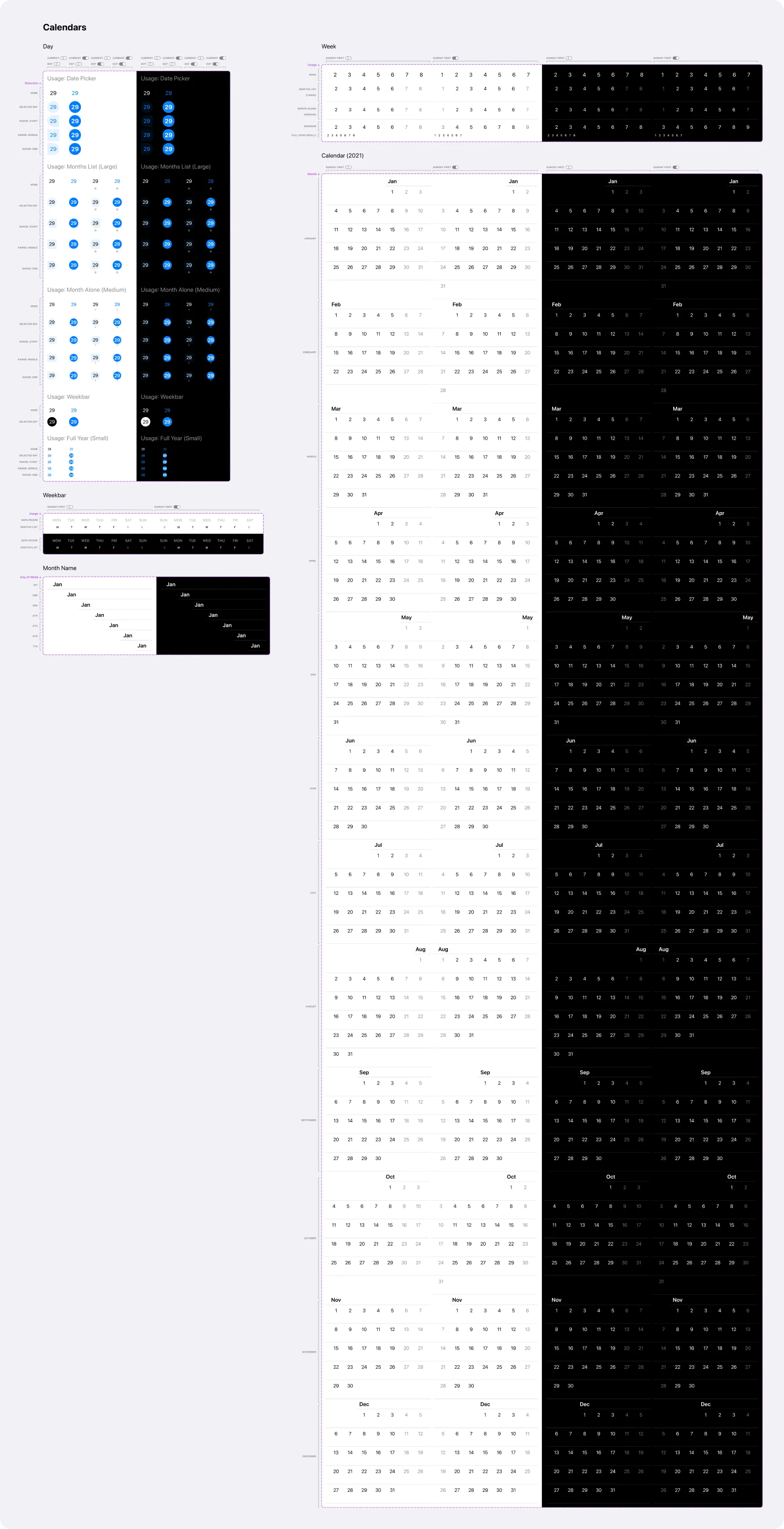 Calendars