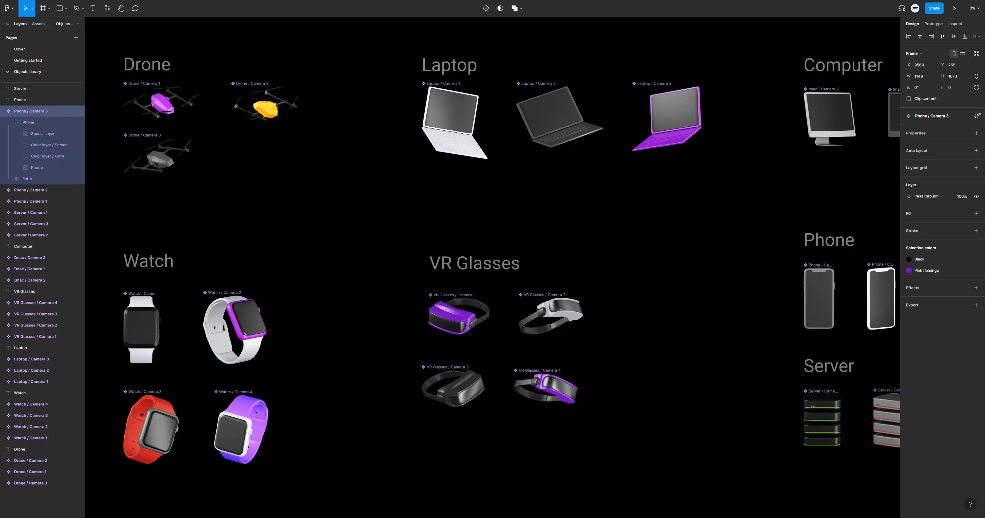 Figma presentation templates & 3D scene builder - Levitate UI kit
