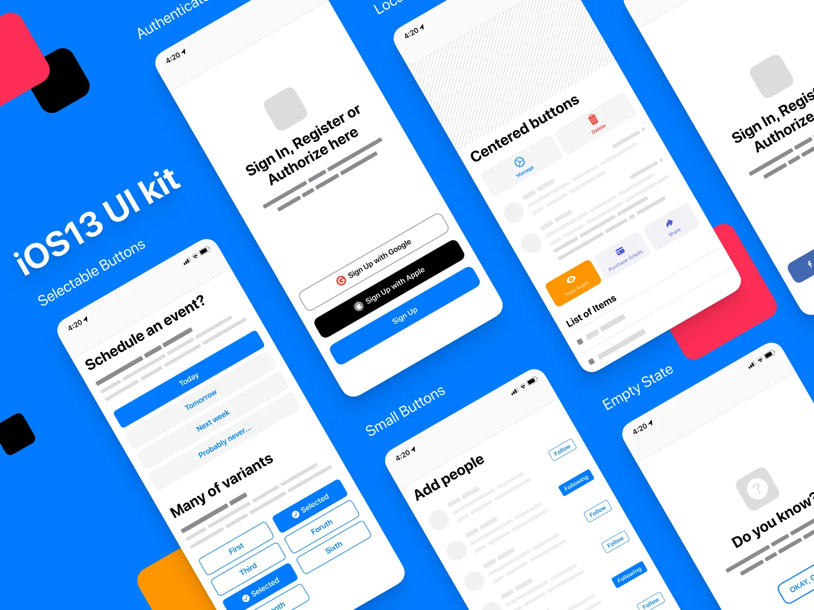 Most iOS UI kit for Figma