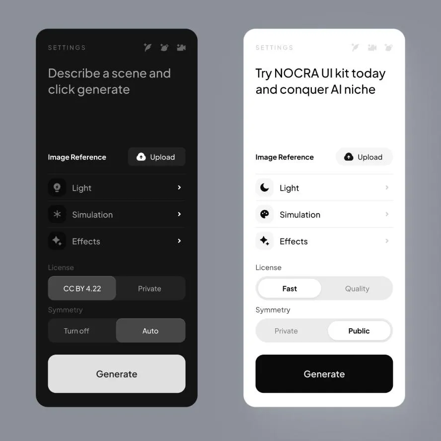 Light & dark themes