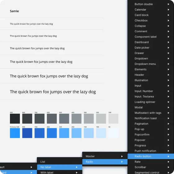 Global text & color styleguides