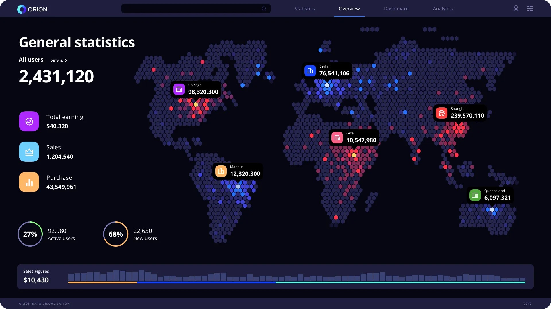 World Map (dark)